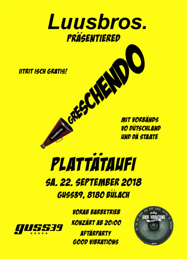 Flyer der Plattentaufe